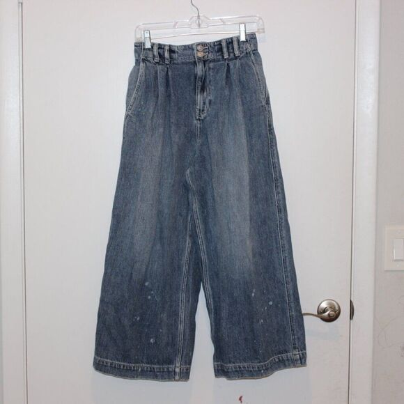 Free People We the Free Women's East Coast Wide Leg Trouser Jeans Blue Size 26 - Picture 3 of 12
